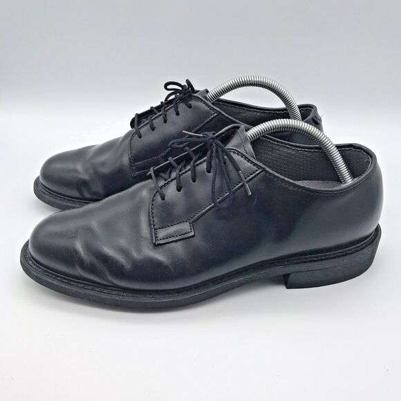 Bates Black Leather Vibrum Sole Derby Men's 9E Police Security Military Shoes - Picture 1 of 11